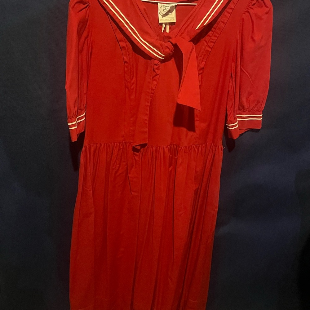 Red  Dress with Sailor Collar